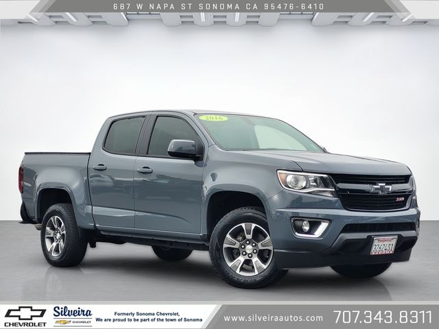 Silver Ice Metallic 2016 Chevrolet Colorado Pickup Truck Four-Wheel Drive 6-Speed Automatic