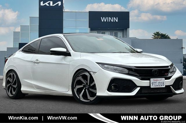White 2018 Honda Civic Coupe Si Coupe Front-Wheel Drive 6-Speed Manual
