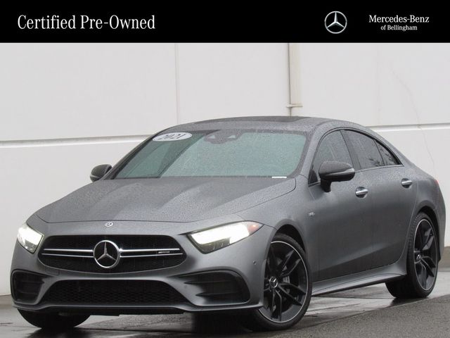 Gray 2021 Mercedes-Benz CLS AMG CLS 53 4MATIC Coupe All-Wheel Drive 9-Speed Automatic