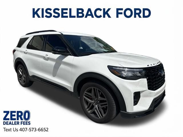 Star White Metallic TC 2025 Ford Explorer SUV / Crossover All-Wheel Drive Automatic