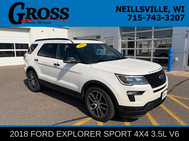 White Platinum Clearcoat Metallic 2018 Ford Explorer SUV / Crossover All-Wheel Drive 6-Speed Automatic