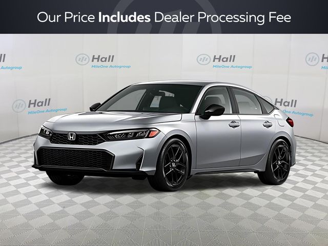 Solar Silver Metallic 2026 Honda Civic Hatchback Hatchback Front-Wheel Drive Continuously Variable Transmission