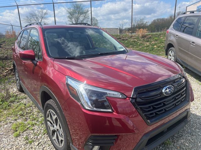 Crimson Red Pearl 2023 Subaru Forester Premium Crossover AWD SUV / Crossover All-Wheel Drive Continuously Variable Transmission