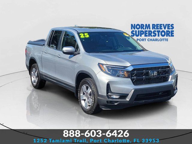 Silver 2025 Honda Ridgeline RTL AWD Pickup Truck All-Wheel Drive 9-Speed Automatic
