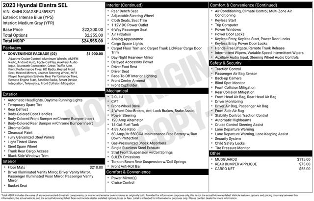 Used 2023 Hyundai Elantra For Sale in Grove City, OH
