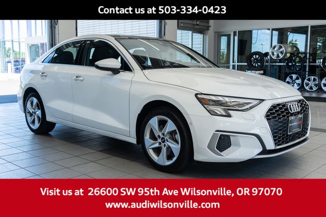 Ibis White 2024 Audi A3 Sedan Front-Wheel Drive 7-Speed Automatic