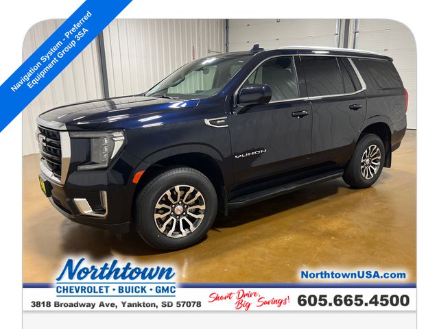 Midnight Blue Metallic 2022 GMC Yukon SLE 4WD SUV / Crossover Four-Wheel Drive