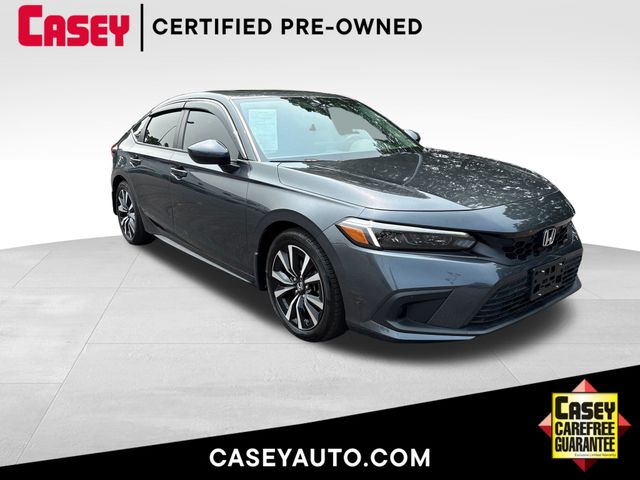 Meteorite Gray Metallic 2024 Honda Civic Hatchback Hatchback Front-Wheel Drive Continuously Variable Transmission