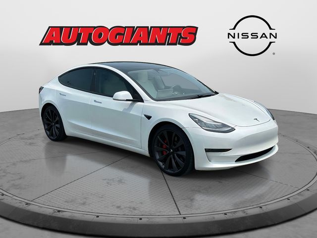 Pearl White Multi-Coat 2020 Tesla Model 3 Sedan All-Wheel Drive 1-Speed Automatic