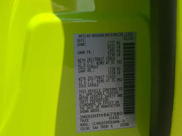 New 2026 Nissan Frontier Truck