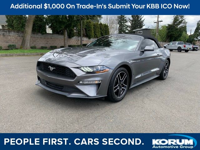 Carbonized Gray Metallic 2021 Ford Mustang EcoBoost Premium Convertible RWD Convertible Rear-Wheel Drive Automatic