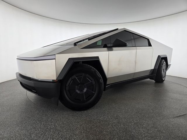 Gray (Ultra-Hard Stainless Steel) 2025 Tesla Cybertruck Crew Cab AWD Pickup Truck All-Wheel Drive 1-Speed Automatic