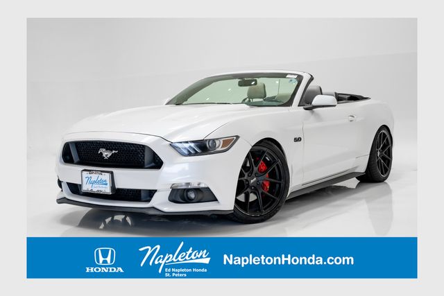 White Platinum Clearcoat Metallic 2017 Ford Mustang Convertible Rear-Wheel Drive 6-Speed Automatic