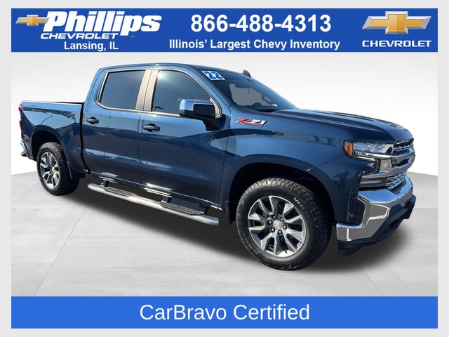 Northsky Blue Metallic 2022 Chevrolet Silverado 1500 Pickup Truck Four-Wheel Drive 8-Speed Automatic