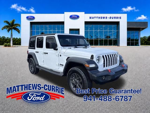 Bright White Clearcoat 2024 Jeep Wrangler SUV / Crossover Four-Wheel Drive 8-Speed Automatic