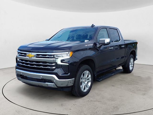 Dark Ash Metallic 2024 Chevrolet Silverado 1500 LTZ Crew Cab 4WD Pickup Truck Four-Wheel Drive Automatic