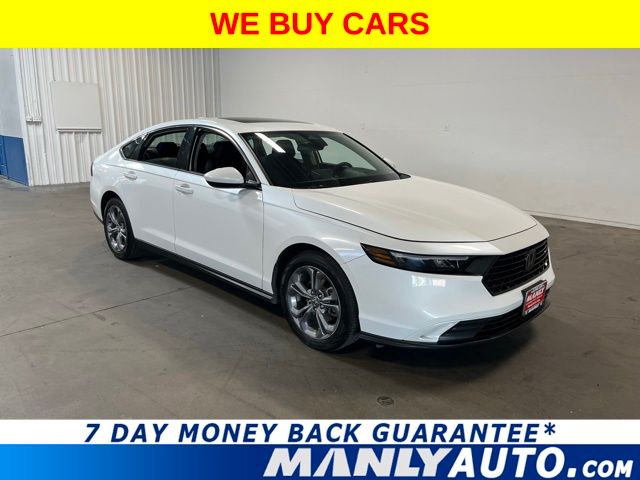 Platinum White Pearl 2024 Honda Accord EX FWD Sedan Front-Wheel Drive Continuously Variable Transmission