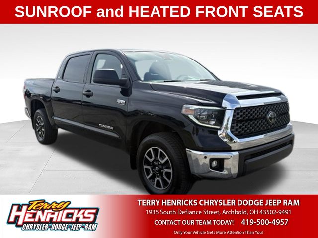 Midnight Black Metallic 2021 Toyota Tundra Pickup Truck Four-Wheel Drive 6-Speed Automatic
