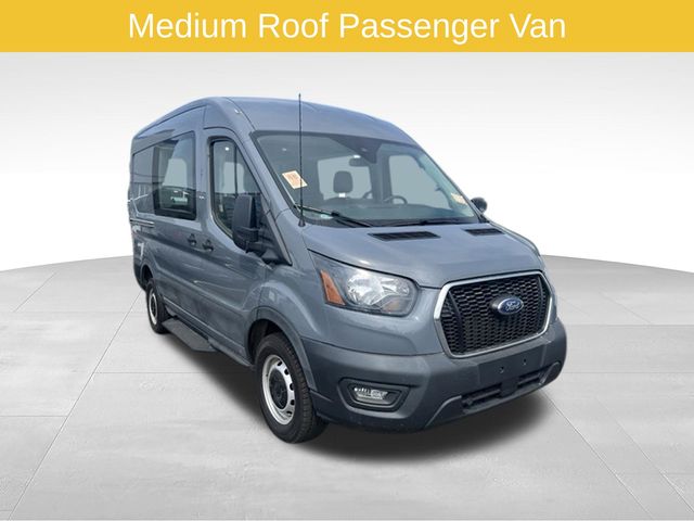 Gray Metallic 2022 Ford Transit Passenger Van