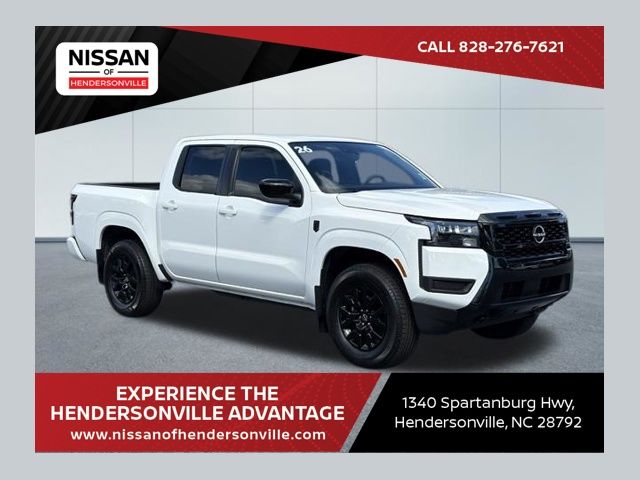 Glacier White 2026 Nissan Frontier Pickup Truck Four-Wheel Drive 9-Speed Automatic Overdrive