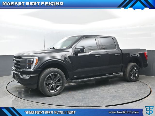 Black 2023 Ford F-150 Lariat SuperCrew 4WD Pickup Truck Four-Wheel Drive Automatic
