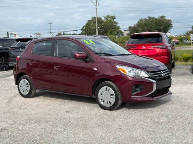 Wine Red Metallic 2024 Mitsubishi Mirage Hatchback Front-Wheel Drive Continuously Variable Transmission