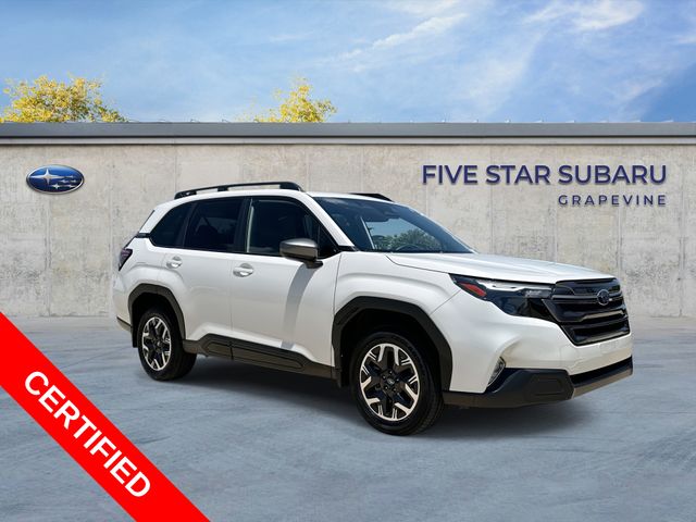Crystal White Pearl 2025 Subaru Forester SUV / Crossover All-Wheel Drive Continuously Variable Transmission