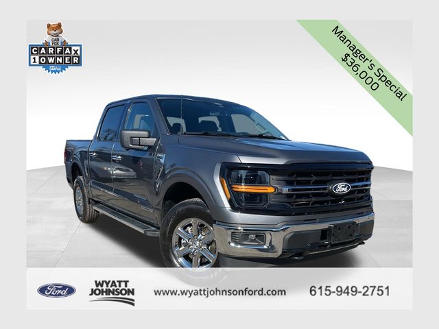 Gray Metallic 2024 Ford F-150 XLT SuperCrew 4WD Pickup Truck Four-Wheel Drive Automatic