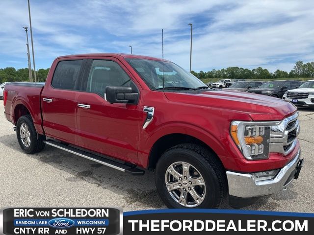 Red Metallic 2021 Ford F-150 Pickup Truck Four-Wheel Drive Automatic
