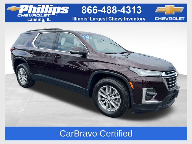 Black Cherry Metallic 2023 Chevrolet Traverse SUV / Crossover Four-Wheel Drive 9-Speed Automatic