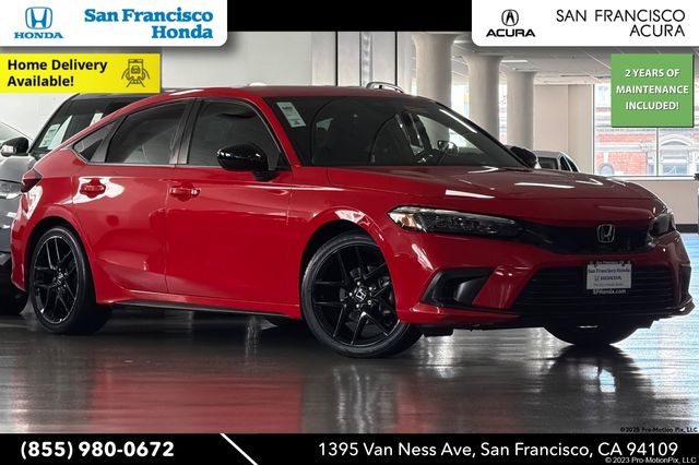 Rallye Red 2023 Honda Civic Hatchback Hatchback Front-Wheel Drive Continuously Variable Transmission