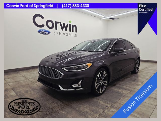 Gray (Magnetic Metallic) 2019 Ford Fusion Titanium AWD Sedan All-Wheel Drive 6-Speed Automatic