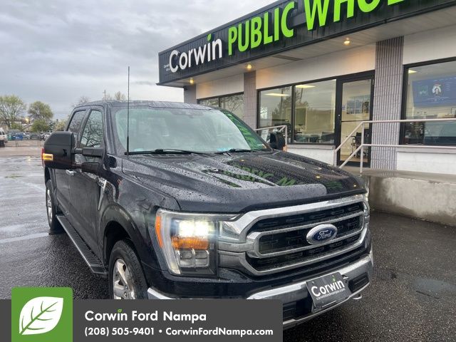 Antimatter Blue Metallic 2021 Ford F-150 XLT SuperCrew 4WD Pickup Truck Four-Wheel Drive Automatic