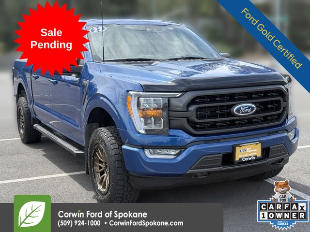 Atlas Blue Metallic 2022 Ford F-150 Pickup Truck Four-Wheel Drive Automatic