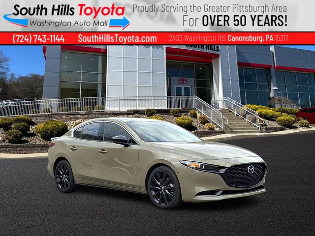 Zircon Sand Metallic 2024 Mazda MAZDA3 2.5 Carbon Turbo AWD Sedan All-Wheel Drive 6-Speed Automatic