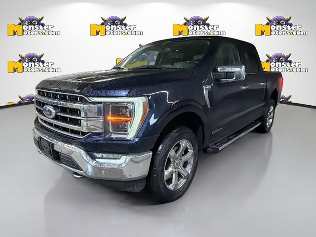 Blue 2023 Ford F-150 Lariat SuperCrew 4WD Pickup Truck Four-Wheel Drive Automatic