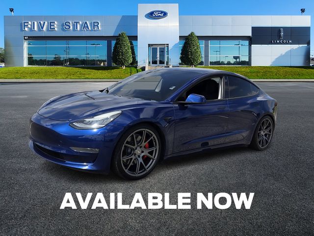 Used 2020 Blue Tesla Performance image 3