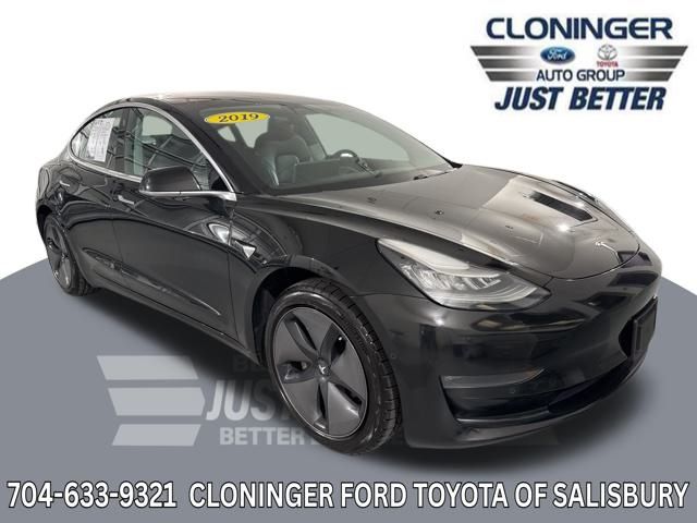 Solid Black 2019 Tesla Model 3 Long Range RWD Sedan Rear-Wheel Drive 1-Speed Automatic