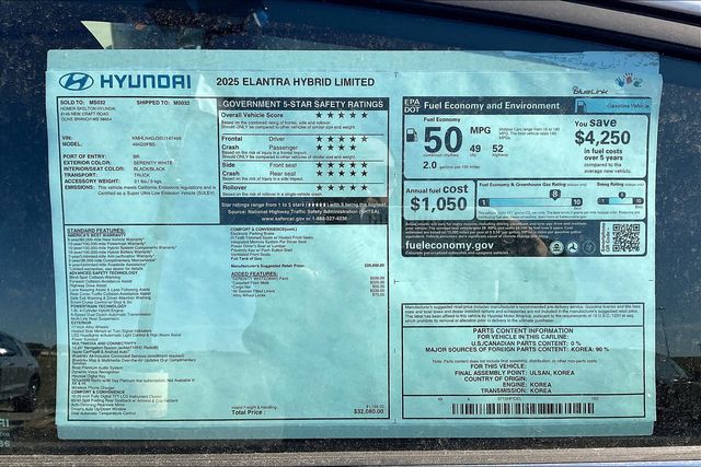 2025 Hyundai Elantra Hybrid Limited photo