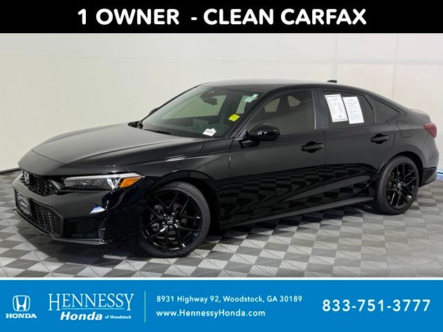 Crystal Black Pearl 2026 Honda Civic Sedan Front-Wheel Drive Continuously Variable Transmission