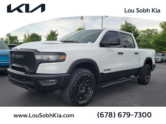 Bright White Clearcoat 2025 RAM 1500 Pickup Truck Four-Wheel Drive 8-Speed Automatic