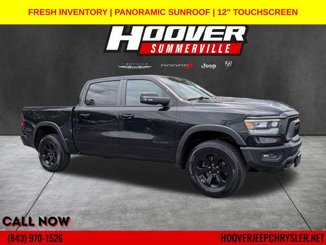 Diamond Black 2023 RAM 1500 Rebel Crew Cab 4WD Pickup Truck Four-Wheel Drive 8-Speed Automatic