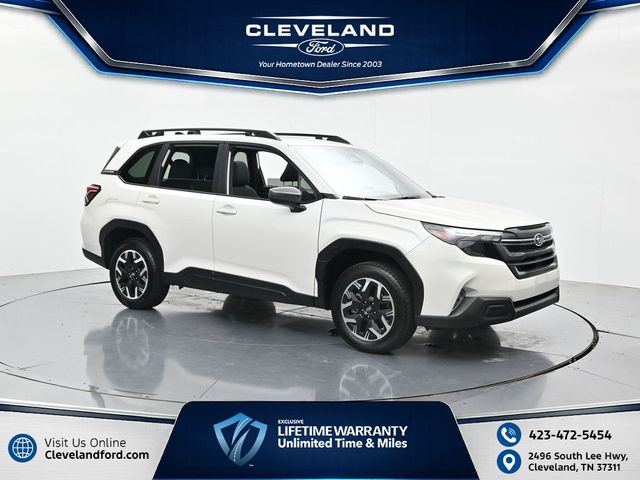 Crystal White Pearl 2025 Subaru Forester SUV / Crossover All-Wheel Drive Continuously Variable Transmission