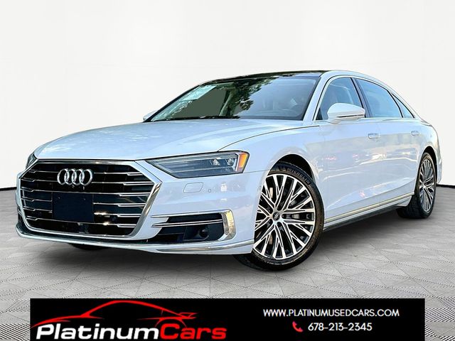 Glacier White 2021 Audi A8 Sedan All-Wheel Drive 8-Speed Automatic