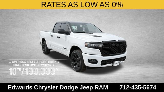 Bright White Clearcoat 2026 RAM 1500 Express Quad Cab 4WD Pickup Truck Four-Wheel Drive 8-Speed Automatic