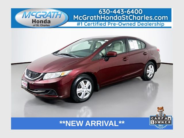 Red (Crimson Pearl) 2014 Honda Civic Sedan Front-Wheel Drive Continuously Variable Transmission