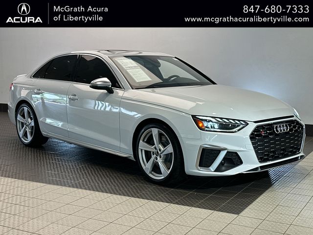 Glacier White Metallic 2021 Audi S4 Sedan All-Wheel Drive 8-Speed Automatic