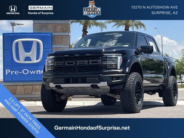 Black Metallic 2024 Ford F-150 Raptor SuperCrew 4WD Pickup Truck Four-Wheel Drive Automatic