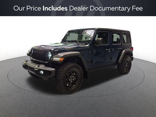Fathom Blue Pearlcoat 2025 Jeep Wrangler SUV / Crossover Four-Wheel Drive 8-Speed Automatic