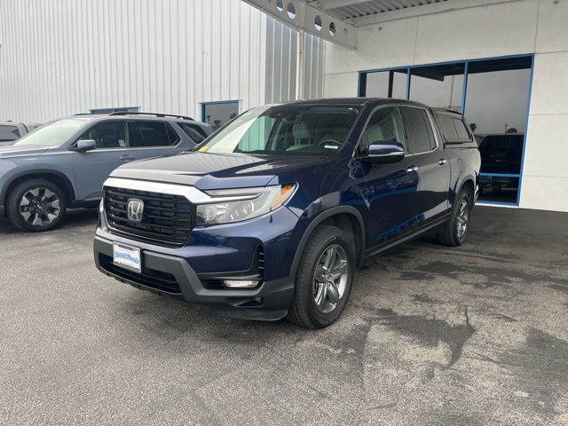 Blue 2022 Honda Ridgeline RTL-E AWD Pickup Truck All-Wheel Drive 9-Speed Automatic